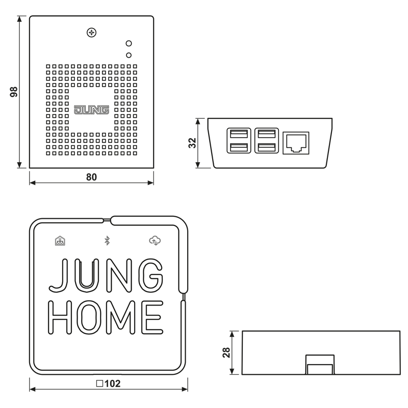 SV-Server-Set JUNG HOME Gateway, mit Eurostecker – Bild 2 von 2