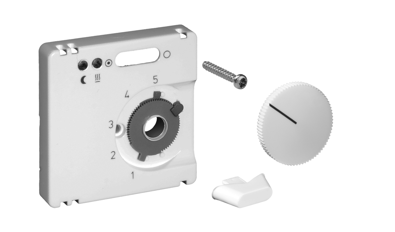 Deckelset für Fußbodentemperaturregler FETR 101.715, 50x50, perlweiß (RAL1013), glänzend