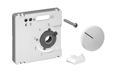 Deckelset für Fußbodentemperaturregler FETR 101.715, 50x50, perlweiß (RAL1013), glänzend