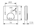 Raumtemperaturregler, Heizen/Kühlen, Aufputz superflach, 24VAC, geräuschlos (Triac)