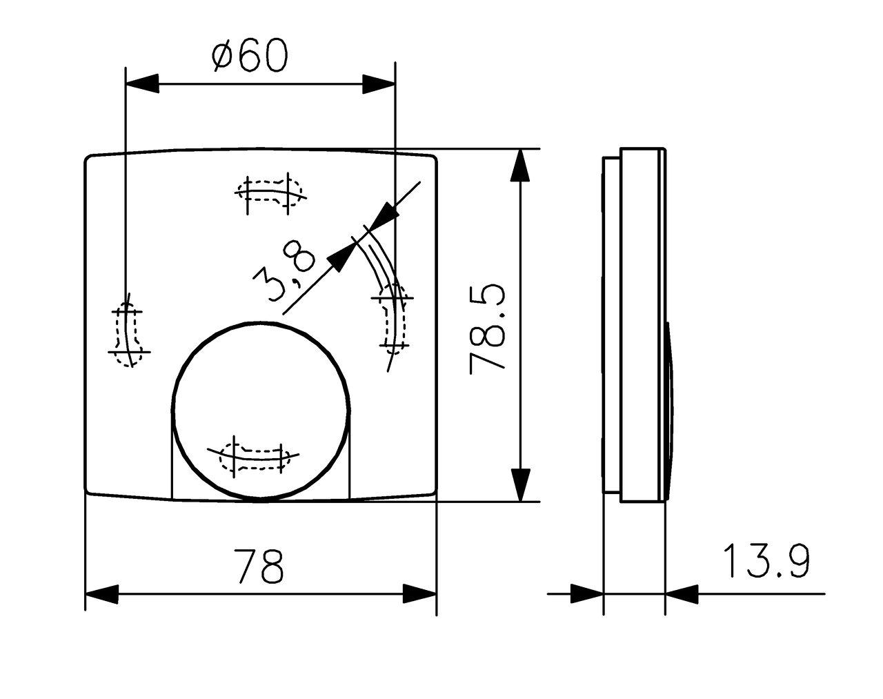 Raumtemperaturregler, Aufputz superflach, 5…30°C, 230VAC, 2(1)A, Wechsler – Bild 5 von 6