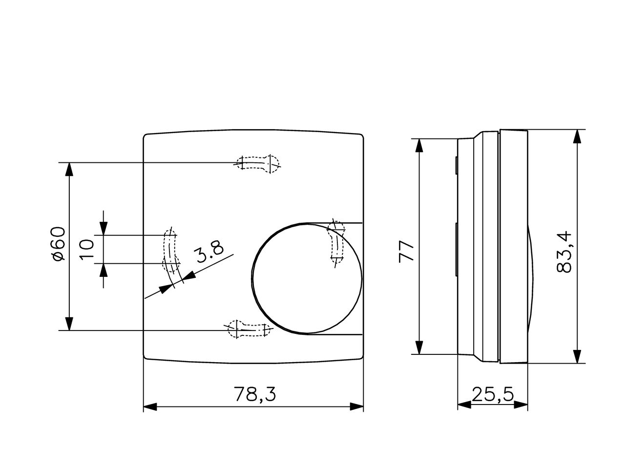 Raumtemperaturregler, Aufputz, 5…30°C, 230VAC, Öffner, ECO-Funktion – Bild 2 von 3