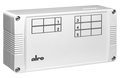 Klemmenleiste, H-/K-Umschaltung über externen Kontakt, Pumpenlogik, max. 5 Raumthermostate und 20 Stellantriebe, IP20