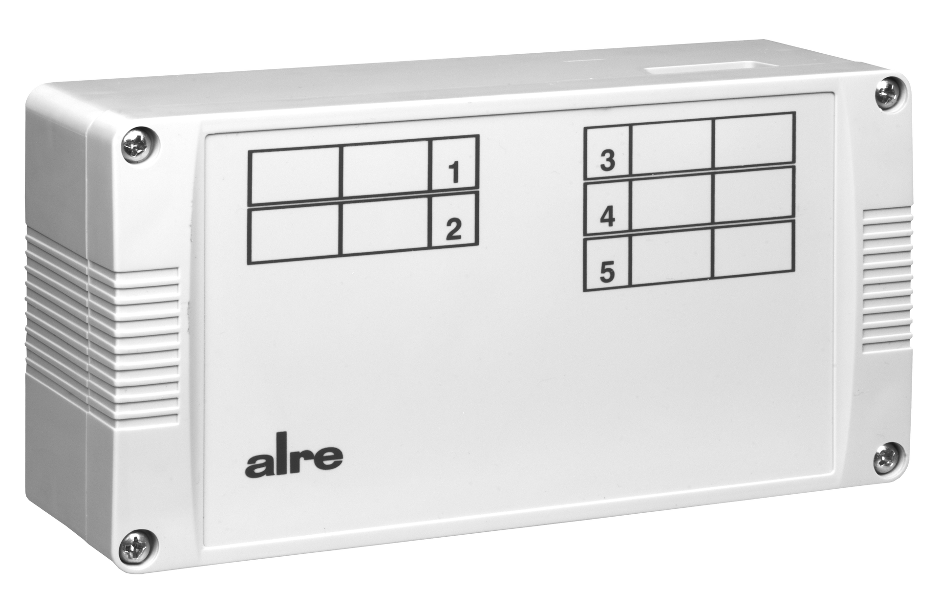 Klemmenleiste, H-/K-Umschaltung über externen Kontakt, max. 5 Raumthermostate und 20 Stellantriebe, IP20