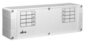 Klemmenleiste, H-/K-Umschaltung über externen Kontakt, max. 8 Raumthermostate und 32 Stellantriebe, IP20