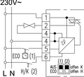 Raumtemperaturregler, Heizen/Kühlen, Aufputz superflach, 230VAC, geräuschlos (Triac), verkehrsweiß