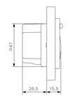 Raumtemperaturregler für Kühldecken, UP, 24VAC/VDC, Schalter Aus/Komfort/ECO