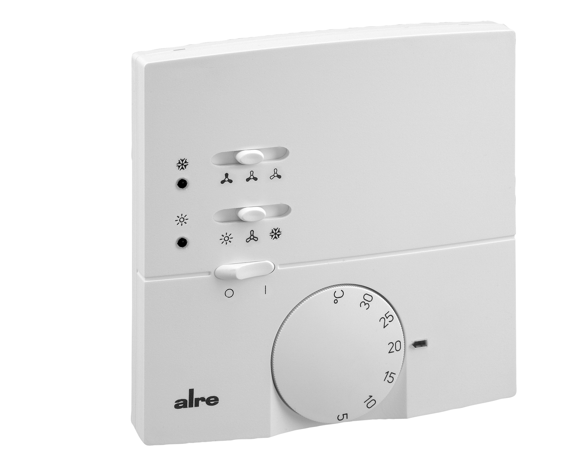 Raumtemperaturregler, Heizen/Kühlen, Aufputz, 230VAC, 3-stufiger Lüfterausgang