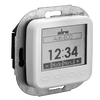 Raum-/Fußbodentemperaturregler mit Uhr, UP, Abdeckung passend zu BUSCH-JAEGER Reflex SI/SI Linear, reinweiß, glänzend