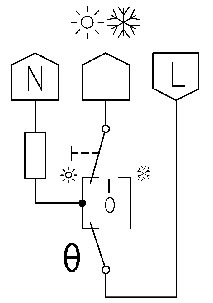 Raumtemperaturregler UP, 230VAC, Wechsler, Schalter Heizen/Aus/Kühlen – Bild 8 von 8