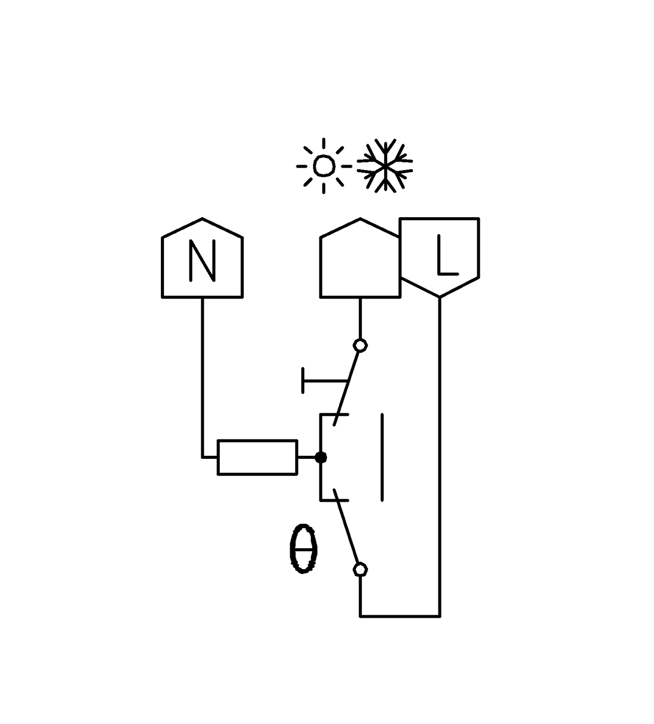 Raumtemperaturregler UP, 24VAC/VDC, Wechsler, Schalter Heizen/Kühlen – Bild 8 von 8