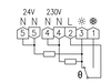 Raumtemperaturregler, Aufputz, 5…30°C, 230VAC oder 24VAC, Wechsler
