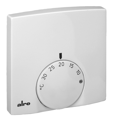 Raumtemperaturregler, Aufputz superflach, 5…30°C, 230VAC, 2(1)A, Öffner
