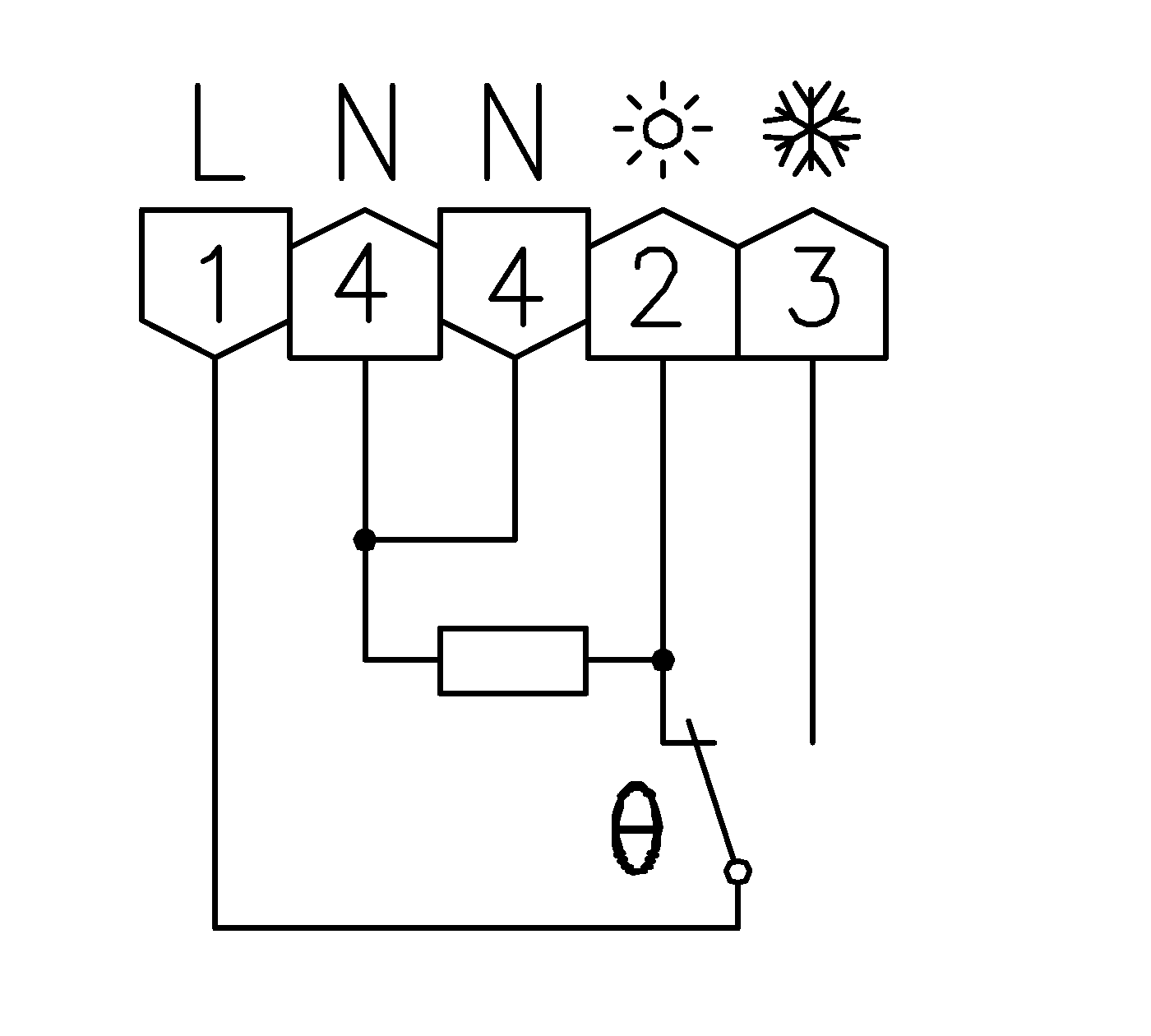 Raumtemperaturregler, Aufputz superflach, 5…30°C, 230VAC, 2(1)A, Wechsler – Bild 6 von 6
