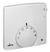 Raumtemperaturregler, Aufputz superflach, 5…30°C, 230VAC, 2(1)A, Öffner, ECO-Funktion, Anzeige Heizen, Schalter EIN/AUS