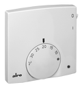 Raumtemperaturregler, Aufputz superflach, 5…30°C, 230VAC, 2(1)A, Öffner, ECO-Funktion, Anzeige Heizen, Schalter EIN/AUS