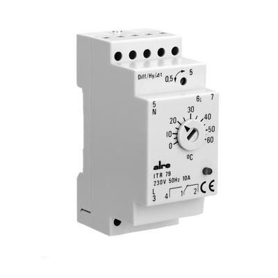 Temperaturregler für Normschienenmontage, 0…60°C