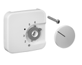 Deckelset für Raumtemperaturregler RTBSU/FTR, BUSCH-JAEGER Reflex SI/SI linear, reinweiß (ähnl. RAL9010), glänzend