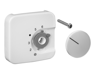 Deckelset für Raumtemperaturregler RTBSU/FTR, BUSCH-JAEGER Reflex SI/SI linear, reinweiß (ähnl. RAL9010), glänzend