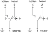 Universalkapillar-Doppelthermostat, TR 0…120°C, STB 70…130°C, Hysterese TR=3K STB=-10…-15K