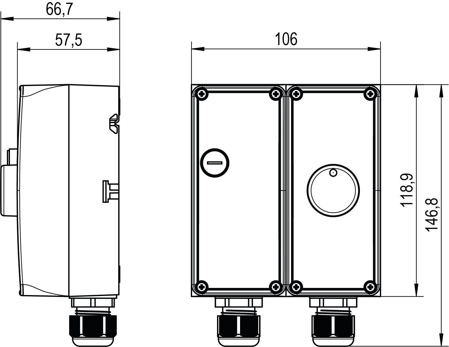 Universalkapillar-Doppelthermostat, TR 0…120°C, STB 70…130°C, Hysterese TR=3K STB=-10…-15K – Bild 2 von 3