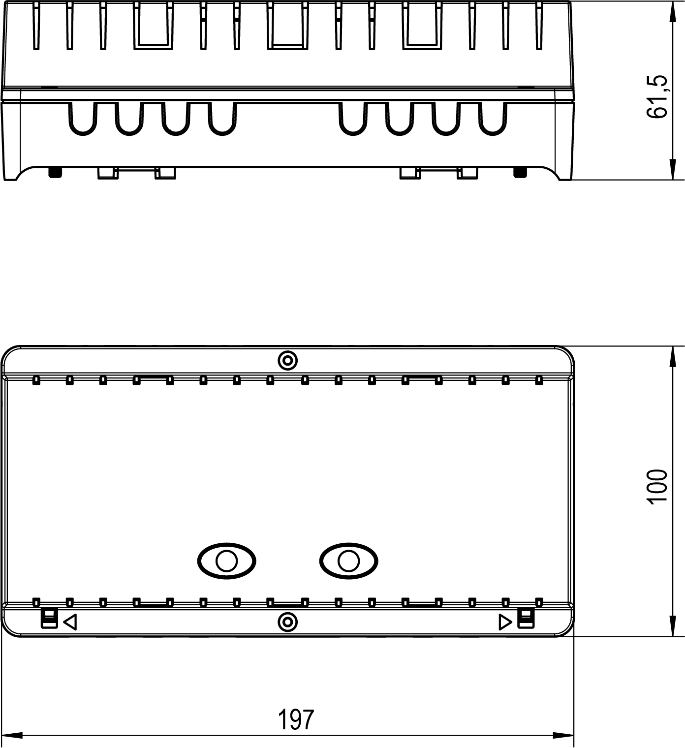 Klemmenleiste, max. 6 Raumthermostate und 12 Stellantriebe, IP20 – Bild 2 von 3
