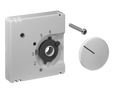 Deckelset für Raumtemperaturregler RTBSU / FTR, 50x50, reinweiß (RAL9010), glänzend