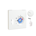 Deckelset für Raumtemperaturregler RTBSU, 70x70 für JUNG LS, perlweiß (RAL 1013) glanz