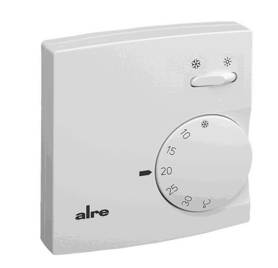 Raumtemperaturregler, Aufputz, 5…30°C, 230VAC, Wechsler, Schalter Heizen/Kühlen