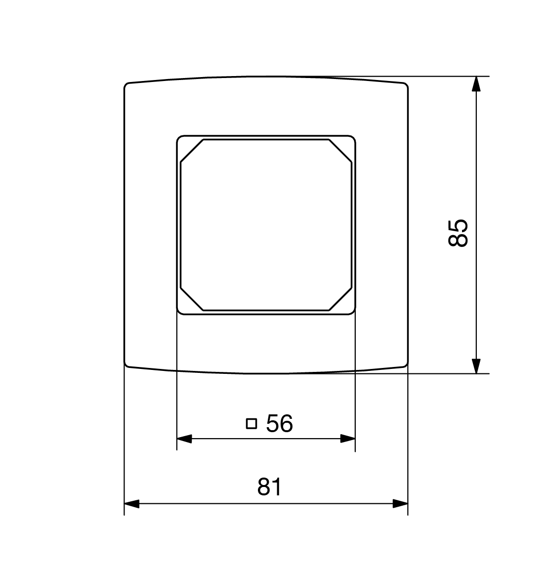 Alre-Rahmen, 55x55, reinweiß (RAL9010), glänzend – Bild 2 von 2