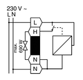 Raumtemperaturregler mit Temperaturanzeige, Aufputz superflach, 5…30°C, 230VAC, 3(0,5) A, Schließer