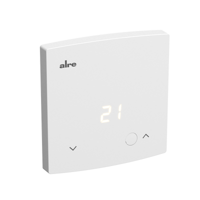 Raumtemperaturregler mit Temperaturanzeige, Aufputz superflach, 5…30°C, 230VAC, 3(0,5) A, Schließer