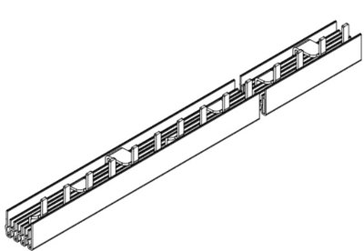 Phasenschiene, 4-polig, Steg, 16qmm