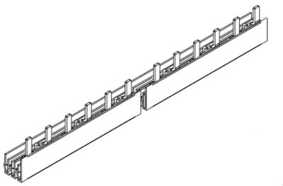 Phasenschiene, 2-polig, Steg, 16qmm