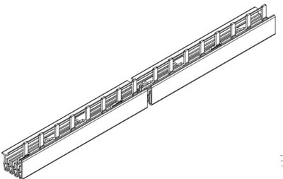 Phasenschiene, 4-polig, Steg, 16qmm