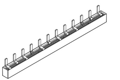 Phasenschiene, Eurovario, 4-polig, Steg, 10qmm