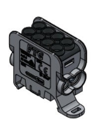 HLAK Deckelversion, 1-polig, 4 x 1,5 - 25 mm² je Pol, schwarz