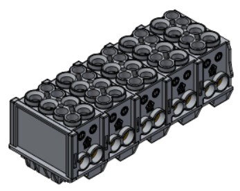 HLAK, 5-polig, je 2 x 2,5 - 25 mm² und 2,5 - 35 mm², grau