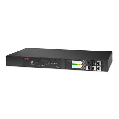APC NetShelter Rack Automatic Transfer Switch, 1HE, 16A, 230V, 2 C20 IN, 8 C13, 1 C19 OUT, 50/60Hz
