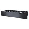 Horizontaler Kabelmanager, 2 HE x 6 Zoll tief, einseitig mit Abdeckung
