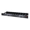 Horizontaler Kabelmanager, 1 HE x 6 Zoll (10,16 cm) Tiefe, Einseitig mit Abdeckung