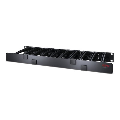Horizontaler Kabelmanager, 1 HE x 6 Zoll (10,16 cm) Tiefe, Einseitig mit Abdeckung