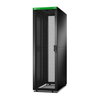 Easy Rack Flatpack, 600mm/42HE/1000mm, mit Dach, Seitenwand, Rollen, Füße, 4 Halterungen, ohne Boden, schwarz