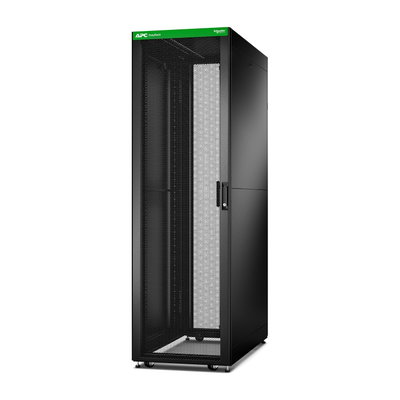 Easy Rack Flatpack, 600mm/42HE/1000mm, mit Dach, Seitenwand, Rollen, Füße, 4 Halterungen, ohne Boden, schwarz