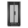 Easy Rack, 24 HE, Schwarz, mit Dach, Rollen, Füßen, 4 Halterungen und Seitenwänden, ohne Boden, 1198 H x 600 B x 800 T mm