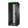 Easy Rack 800mm/42HE/1000mm mit Dach, Seitenwand, Rollen, Füßen und 4 Halterungen, ohne Boden, schwarz