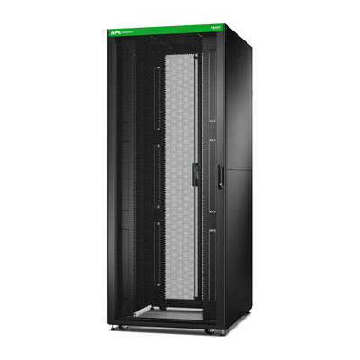 Easy Rack 800mm/42HE/800mm mit Dach, Seitenwand, Rollen, Füßen und 4 Halterungen, ohne Boden, schwarz