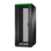 Easy Rack 800mm/42HE/1200mm mit Dach, Seitenwand, Rollen, Füßen und 4 Halterungen, ohne Boden, schwarz
