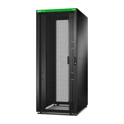 Easy Rack 800mm/42HE/1100mm mit Dach, Seitenwand, Rollen, Füßen und 4 Halterungen, ohne Boden, schwarz