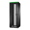 Easy Rack 800mm/48HE/1000mm mit Dach, Seitenwand, Rollen, Füßen und 4 Halterungen, ohne Boden, schwarz